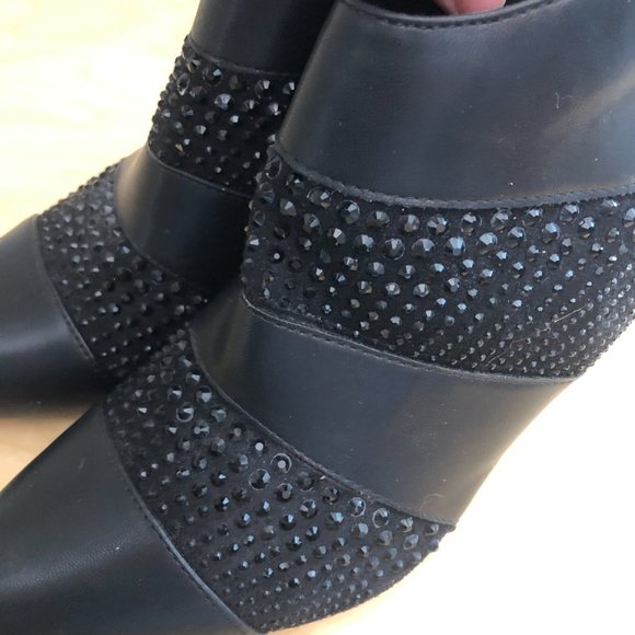 Impo Black Ankle Boots with Studded Detail - Picture 9 of 10